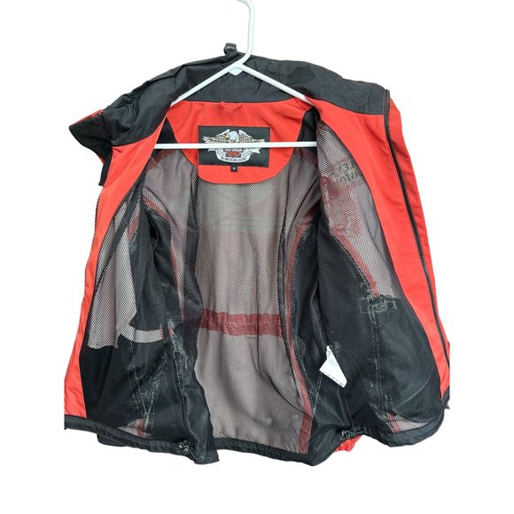 Harley-Davidson Women's Small Reflective Riding Zip Hooded Rain Parka Jacket - Picture 6 of 13